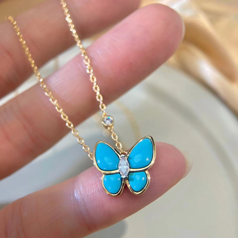 ORSA JEWELS 100% Natural Aquamarine Pendant 925 Pure Silver Necklace Gemstone Jewelry 240906