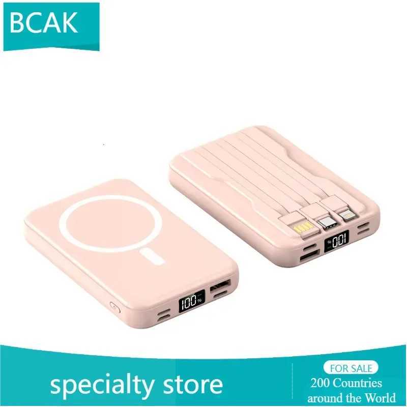 Magnetic Wireless Universal Power Bank 10000 MAh Self-contai Cable er Fast Charging BCAK Mobile Power ply H251213