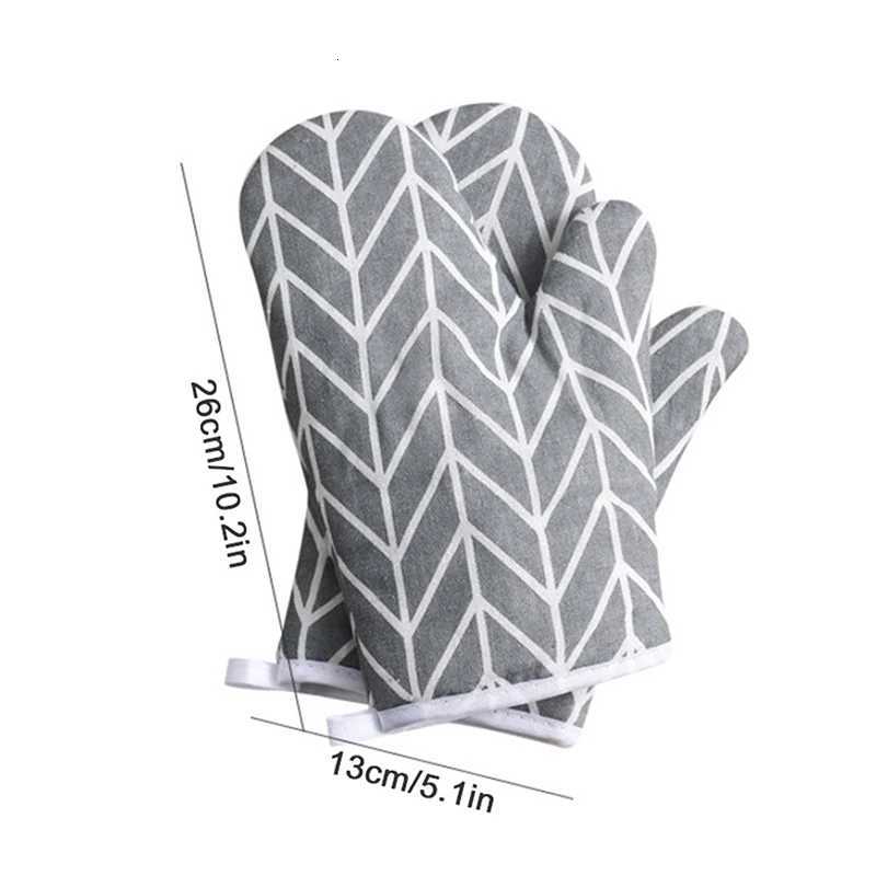 Oven Baking Gloves Oven Mitts Microwave Oven Gloves High-temperature Resistant Cotton Linen Gloves Kitchen Baking Tools Bakeware H251212