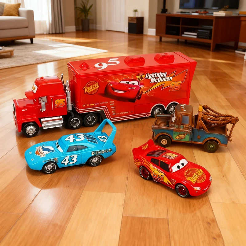 Disney HOT Selling 12Pcs Pixar Cars Gift Box Metal Diecast lightning McQueen Car Model Toy Jackson Uncle Truck Boy Birthday Toys H251213