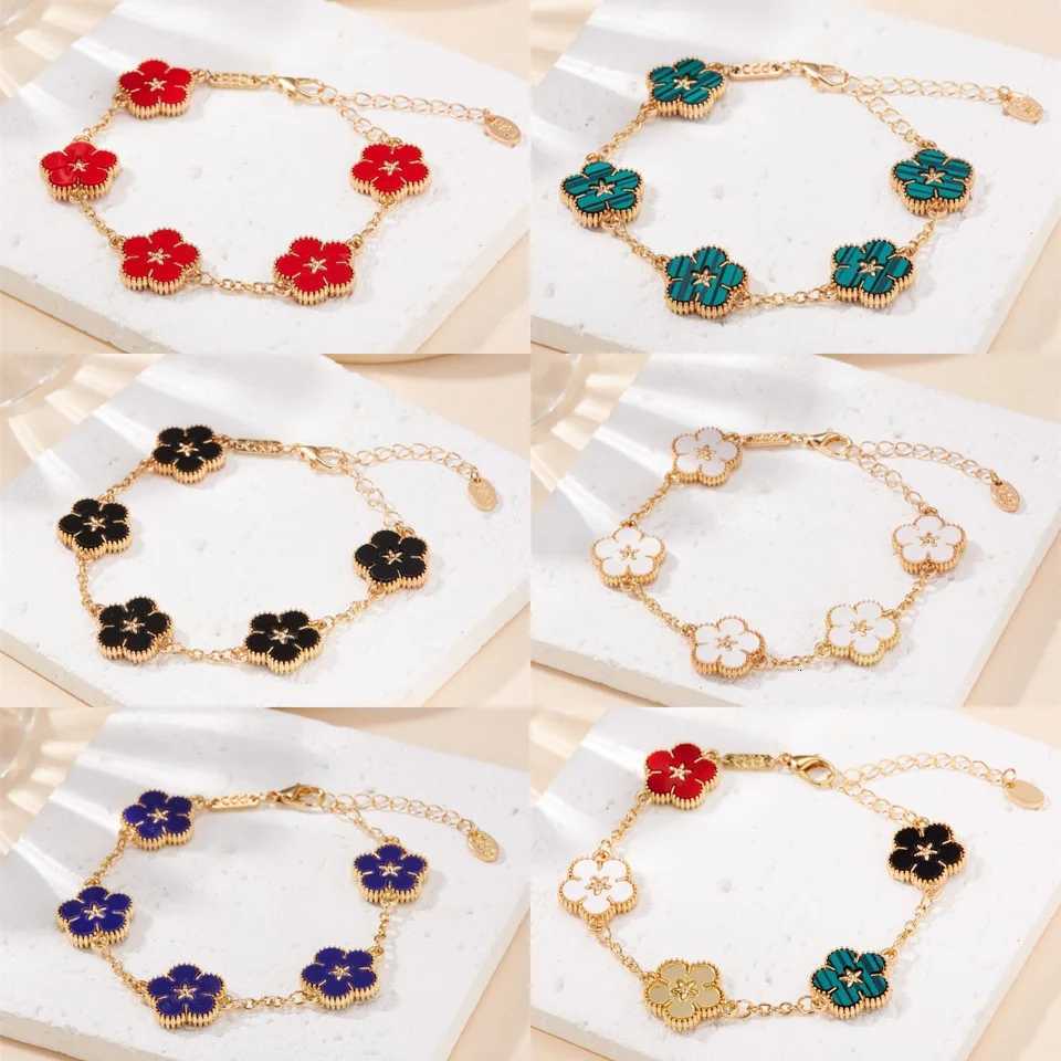 Luxury Double-sided Plum Blossoms s for Women Five Flower Adjustable s Aesthetic Party Lucky Jewelry Gift M251213