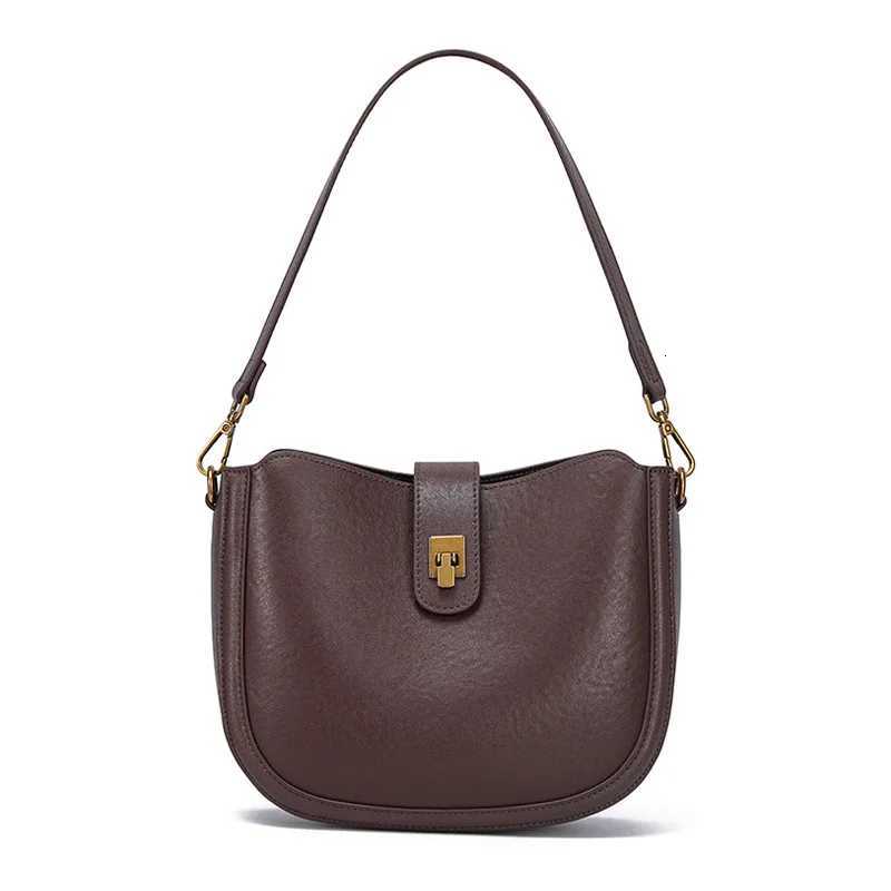 Womens Cowhide Genuine Leather Shoulder Bag Ladies Soft Natural Cow Leather Handbag Female Fashion Luxury Design Crossbody BagT251213