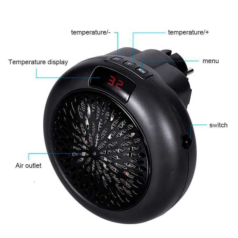 Desk Heater Electric Heater Wall-mounted Home Quiet Remote Quick Heating Thermostat Portable Home Heater Indoor Office Heating Y251213