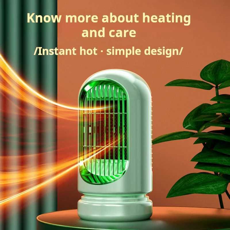 Portable Electric Heater 1200W Winter Heating Fan Home Office Dormitory Hand Warmer Fast Heat Desktop Fan Heater Warm Air Blower Y251213
