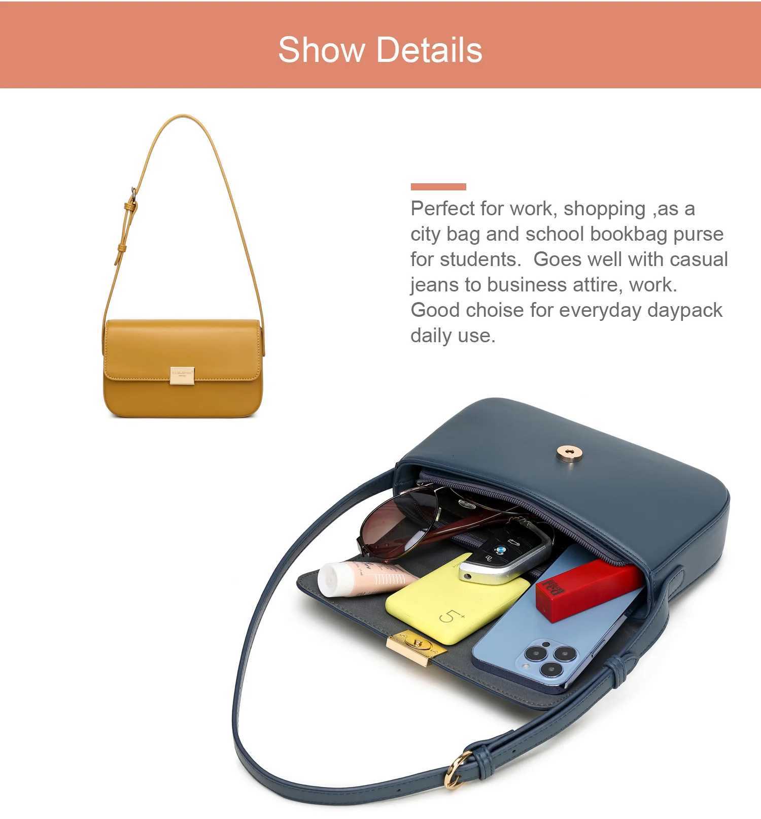 New David Jones Paris Women Handbag Waterproof Female Crossbody Bag Small Plain Lady Fashion Shoulder BagT251213