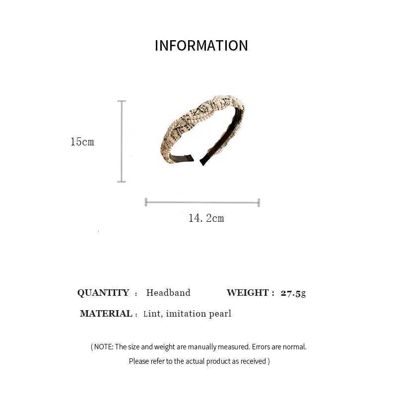 Lint Hand-woven Wr Imitation Pearl bands for Wen Retro Texture Twisted Braid-she Hair Band Luxury Hair Accories Y251213