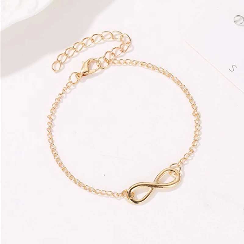 L040 Hot Minimalist Punk Vintage Bijoux Fashion Charm Infinity 8 s For Women Gift Men Chain Tiny Bangles Cheap Jewelry M251213