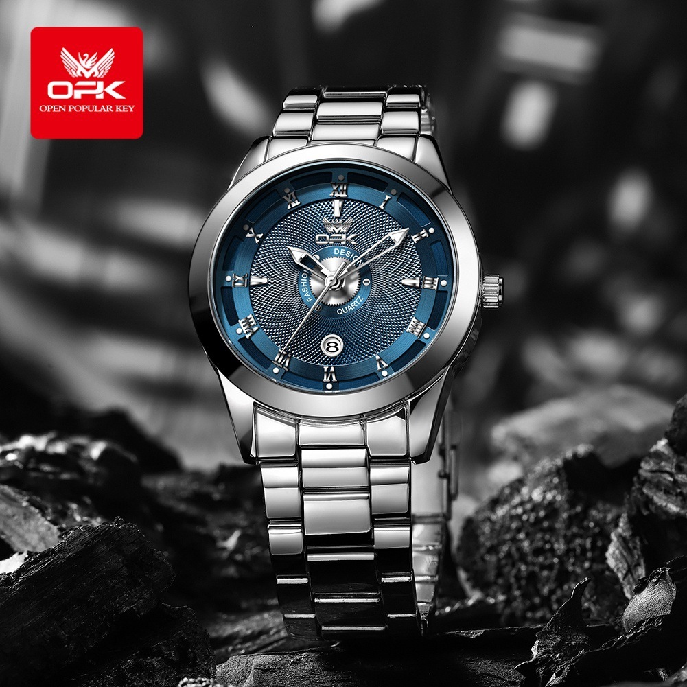 OPK Designer Men's Watch Waterproof Luminous Calendar Commercial Quartz Watch Simple And Fashionable Outdoor Sports Free Shipping Batch Watch