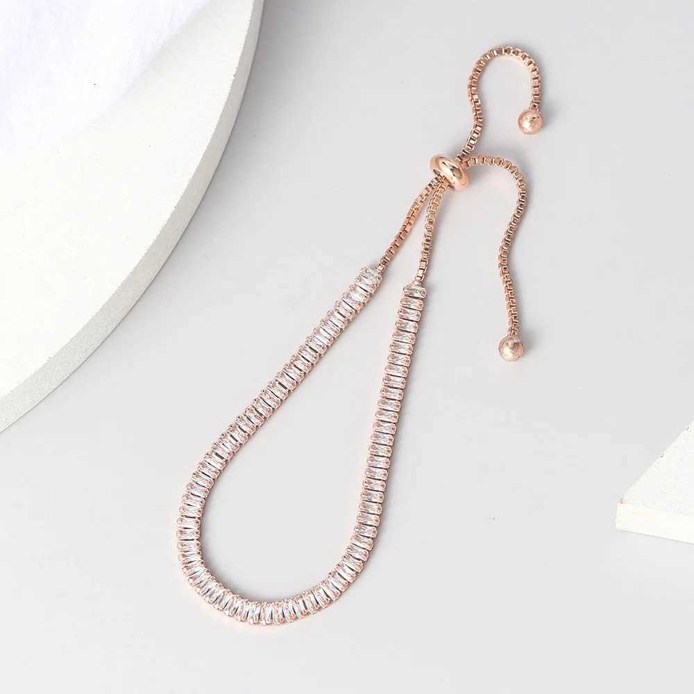 ZHOUYANG Tennis s For Women Sparking Zircon Jewerlly Rose Gold Color Handmade Friends Gift Cute Jewelry Wholesale H017 M251213