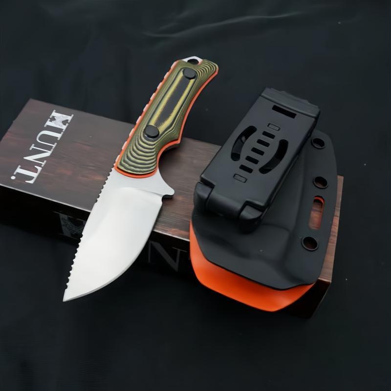 15017 Knife with Kydex Sheath, Colorful G10 Handle, CNC High-End Process Handmade Convenient Pocket Sharp Cutting Tool, EDC Fixed Blade Straight Premi - view 5