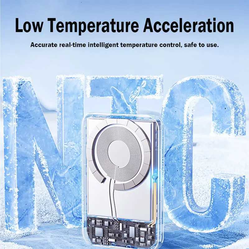 tra Thin Power Bank for Alloy Magnetic LED Display Portable Battery Fast Charger For iPhone Phone Airpods H251213