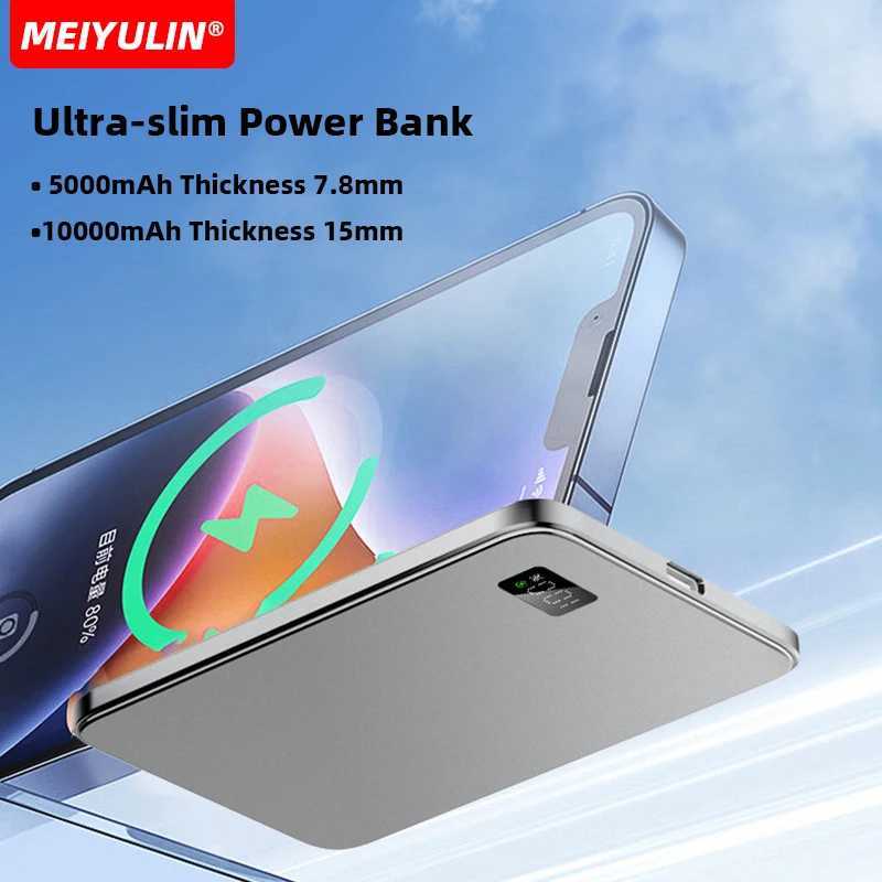 10000mAh Thin Magnetic Wireless Power Bank 5000mAh Portable USB C Fast Charging External Battery for iPhone 16 15 H251213