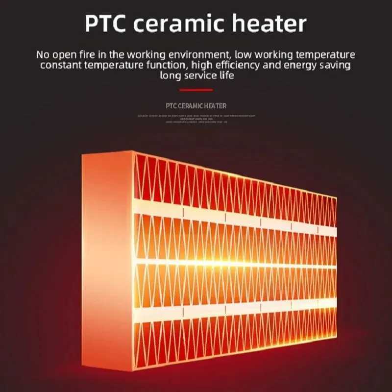 Portable PTC Ceramic Space Heater with Thermostat - 220V Mini Electric Heater for Indoor Office Desktop and Home Use - Energy Y251213