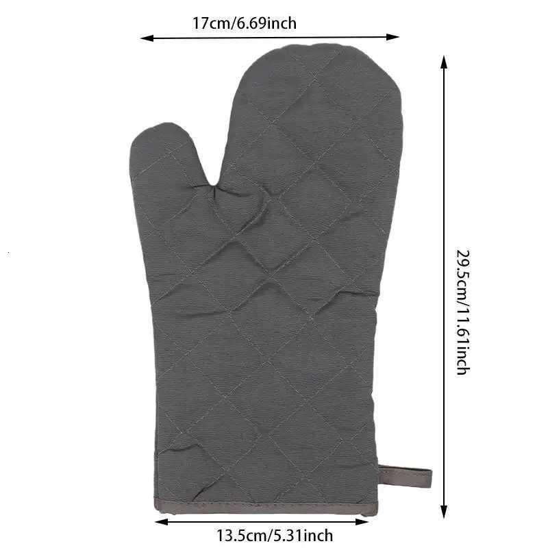 1/2Pcs Oven Mitts Kitchen Oven Microwave Gloves High Heat Resistant Long Oven Mittens Anti-scalding Cloth Gloves H251212