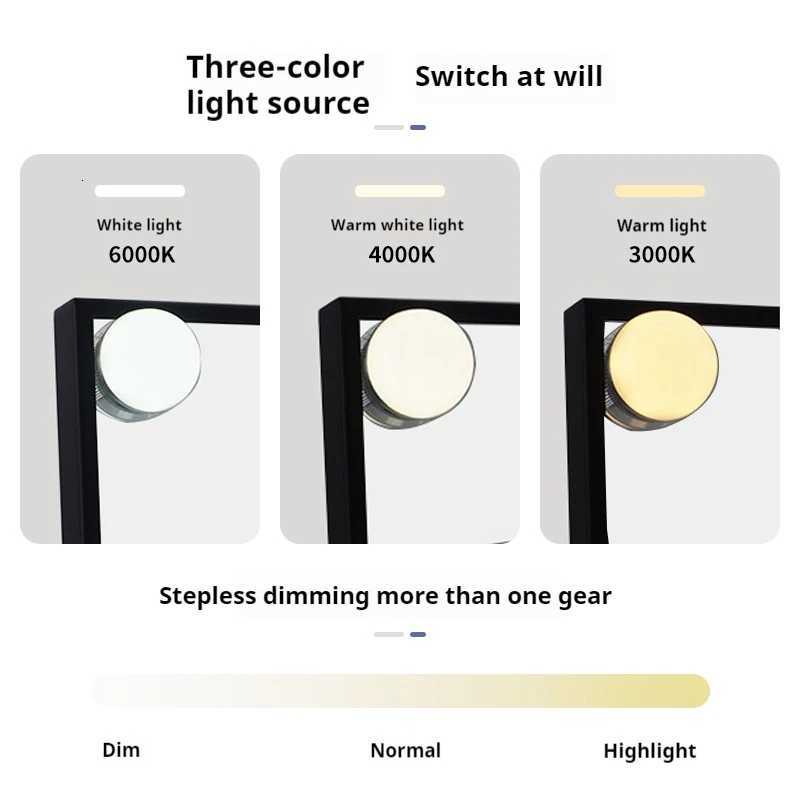 New Mirror with 12 Dimmable LED Lights Tabletop Dressing Room Lighted Makeup MirrorT251213