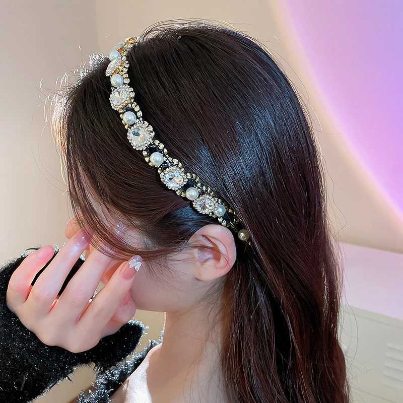 Luxury Shiny Fl Rhinestone bands Imitation Pearl Haiands Heaear For Wen Party Wedding Hair Accories Jewelry Y251213