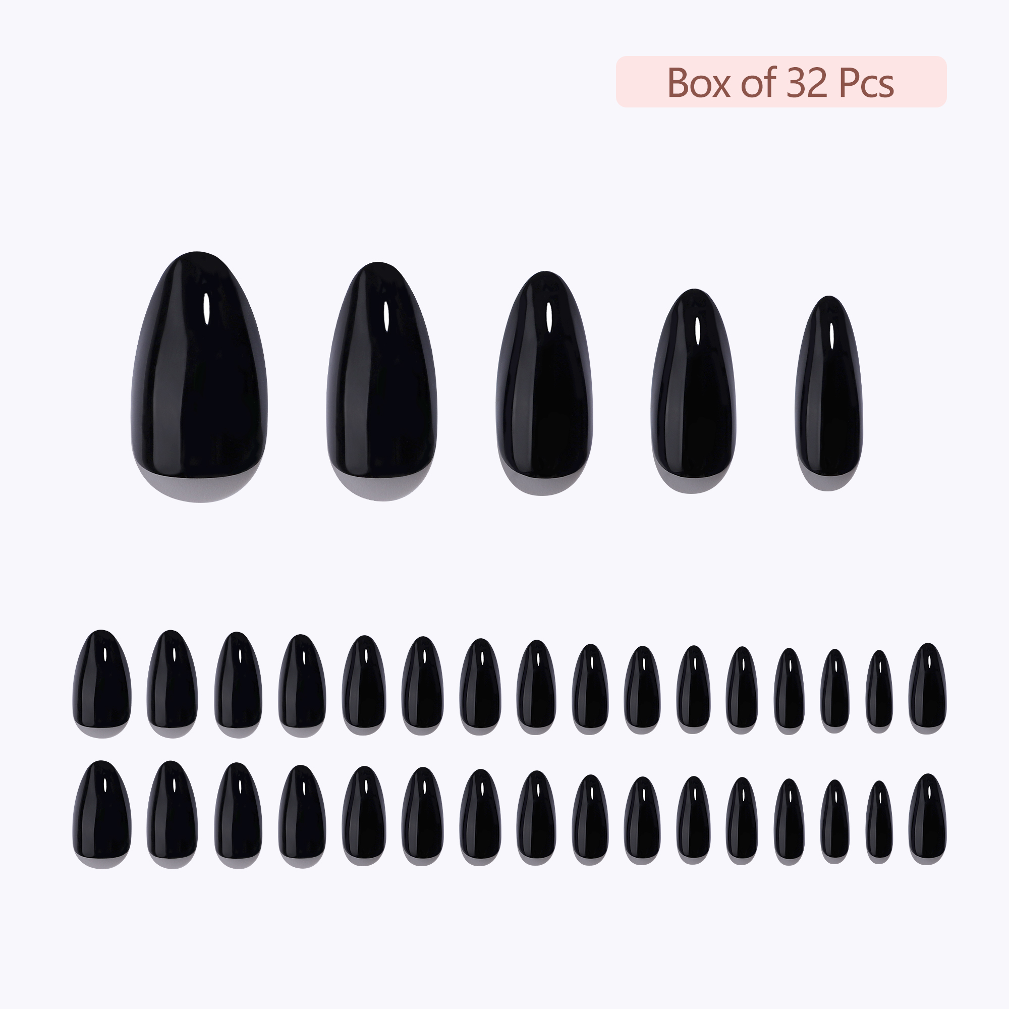 press on nails black 30 pieces of medium-length and thickened duck-foot-shaped nails,suitable as gifts for girls and ladies, as well as daily wear nai