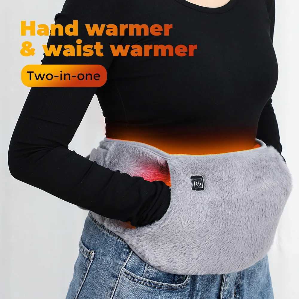 Electric Heating BeltCold-Proof Uterus WarmingAbdomen Waist Warmerwith Hand Warmer PocketUSB Powered3 Levels Adjustable Y251212