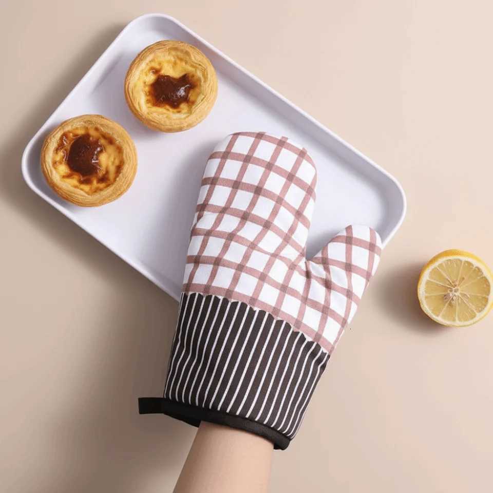 Household Printed Flower Dots Heat Insation Gloves Thicke Anti-Scalding Insation Gloves Microwave Gloves Kitchen H251212