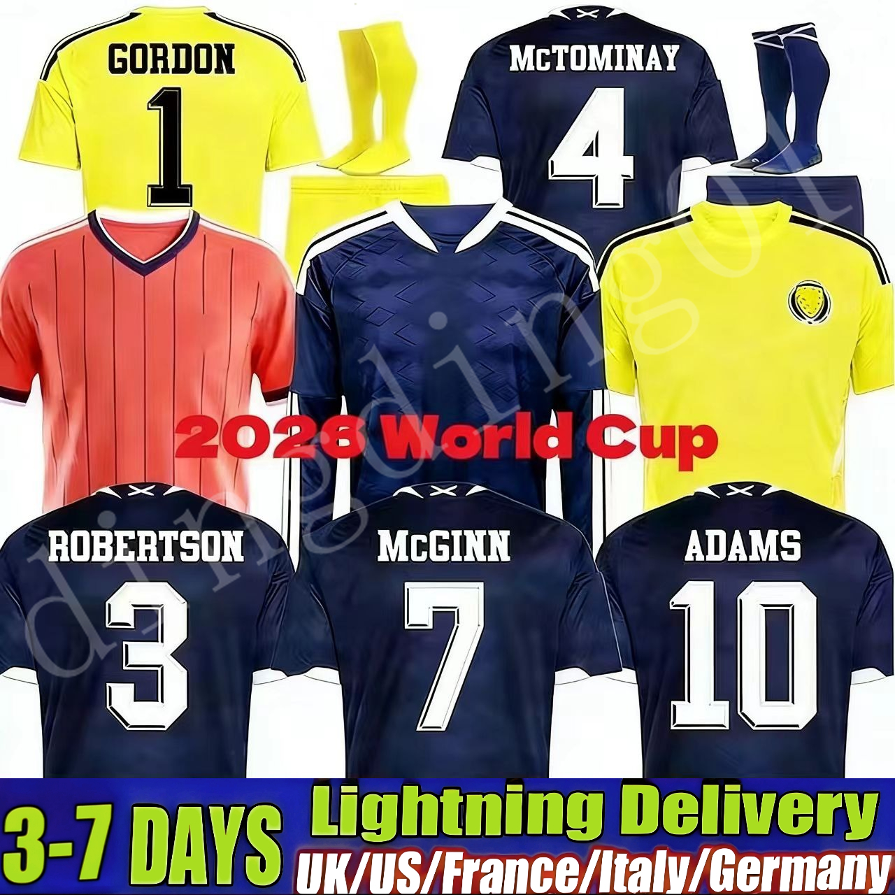 2026 World Cup scotland football shirt Soccer Jerseys ROBERTSON McTominay McGREGOR SHANKLAND MCGREGOR Homemaillot goalkeeper men kids kits unifrom Training 25 26