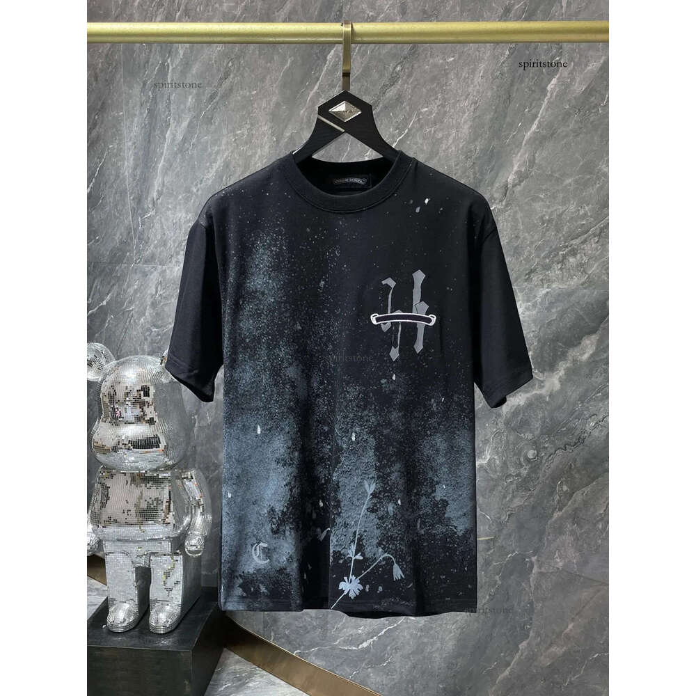 Cross Sanskrit hoodie High Street Sanskrit Shirt Y2k Graphic ch Sweatershirt Summer High Quality Crew Neck Tee Short Sleeve Breathable Casual Tops Chrome Hoodie 83b