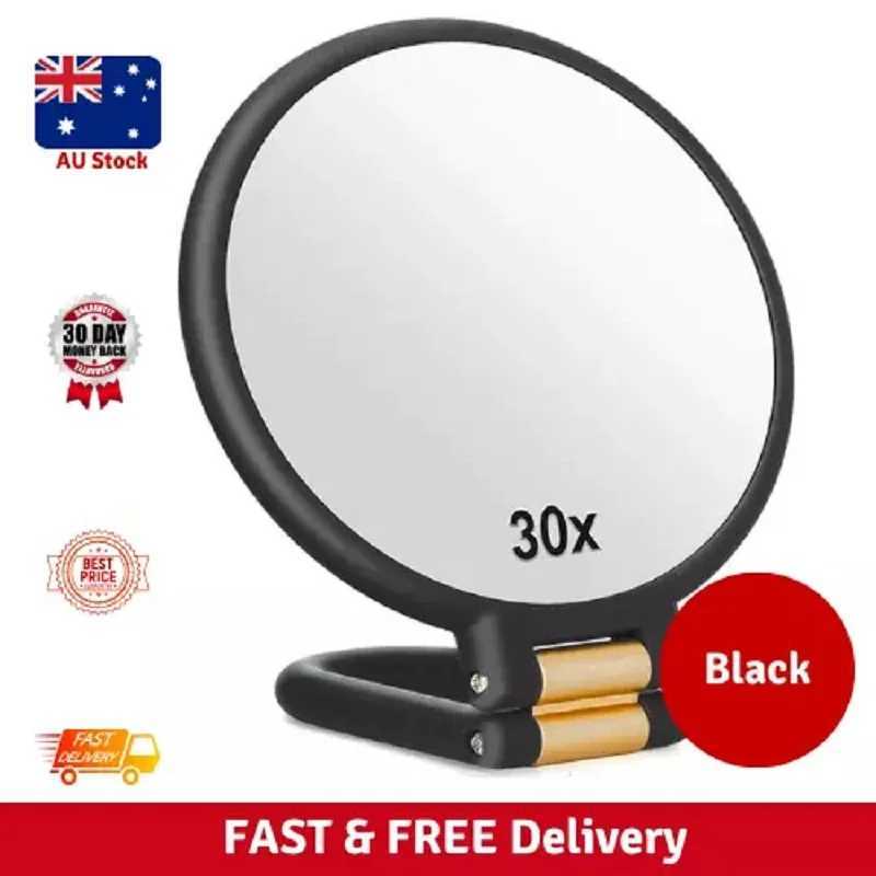 10/15/20/30x Magnifying Mirror Travel Hand Mirrors With Handle - Double Side Handheld MirrorsT251213