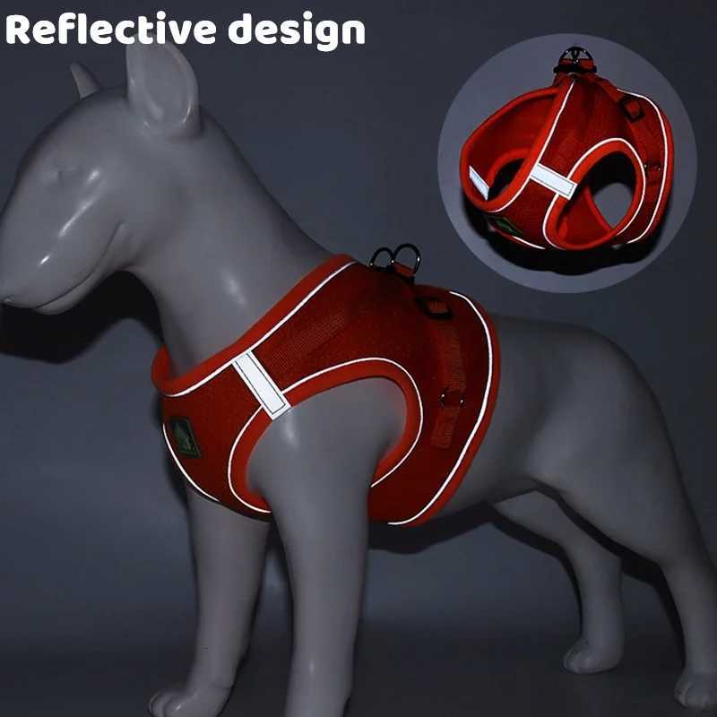 Dog Harness Leash Set Soft Comfortable Pet Dog Chest Strap Adjustable Puppy Cat Harness Vest French Bulldog Pet Dog Accessories M251213