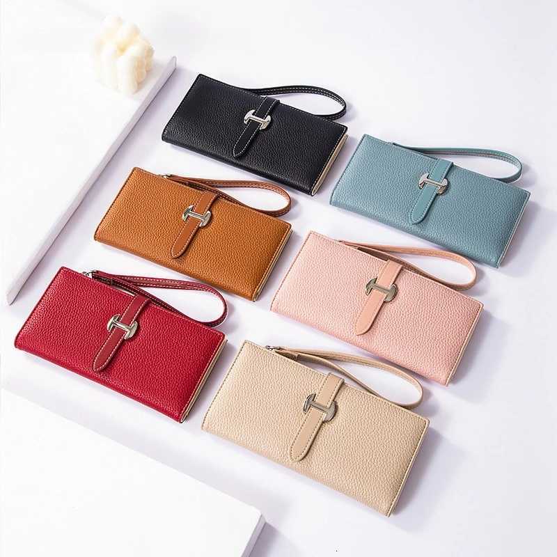 Luxury Designer Wens Wallet PU Leather Lg Purse for Wen Card Holder Handbag with Zip Pocket Simple Cluh Bag Y251213