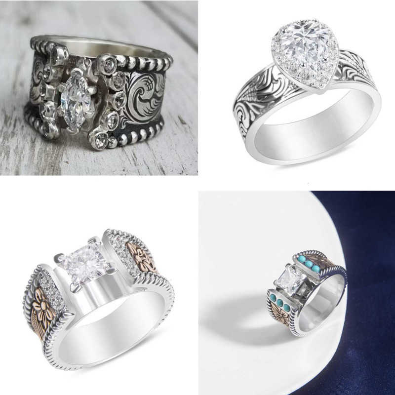Men Jewelry Finger Ring Cross Women Fashion Classic 925 Silver Rings Vintage Craft Engagement Anniversary Gift