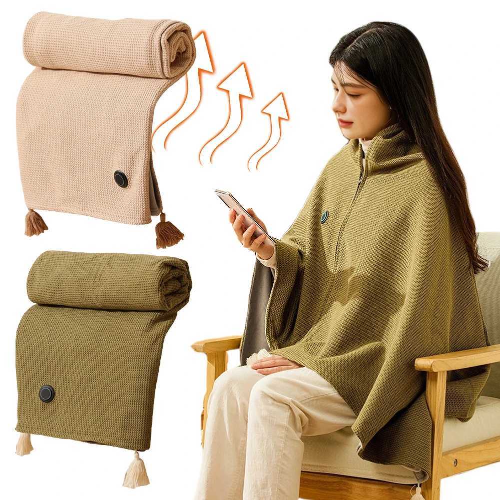 Wearable USB Heated Blanket Shawl 3 Heating Levels Heated Shawl Portable Body Warmer Blanket for Home Office Y251212