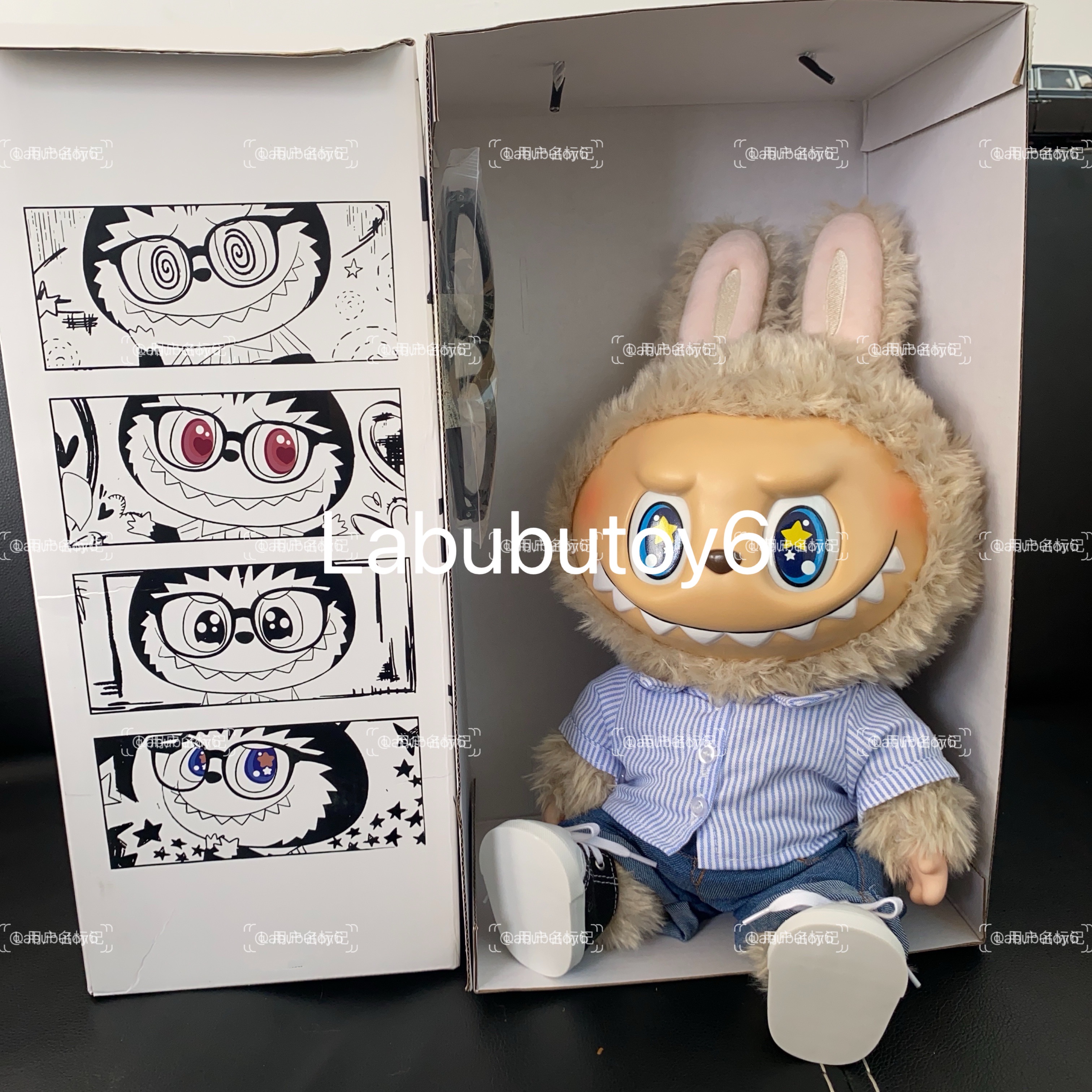 Labubu 40cm Fashion Big Vinyl Doll The Monsters Flip With Me Series Collection Decoration Cute Doll Festivals Gift