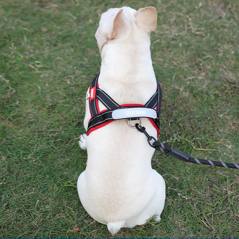 French Bulldog Harness - No-Pull Padded Vest Escape-Proof Chest Plate Breathable Mesh for Flat-Faced Breeds M251213