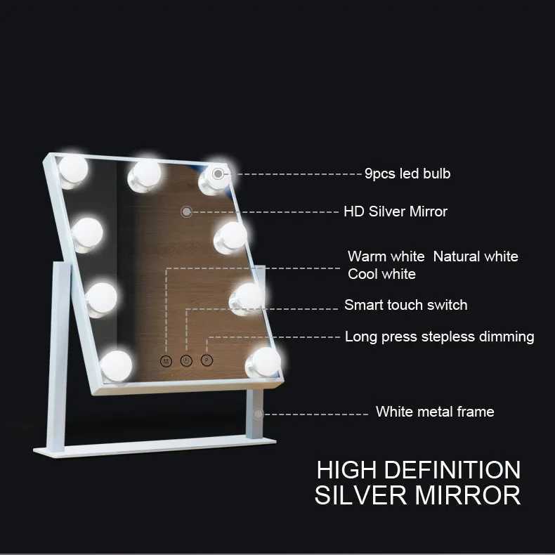 New Mirror Light Bulbs Vanity Lights USB Bathroom Dressing Table Lighting Dimmable LED Vanity Light For Makeup Mirror LED LightT251213