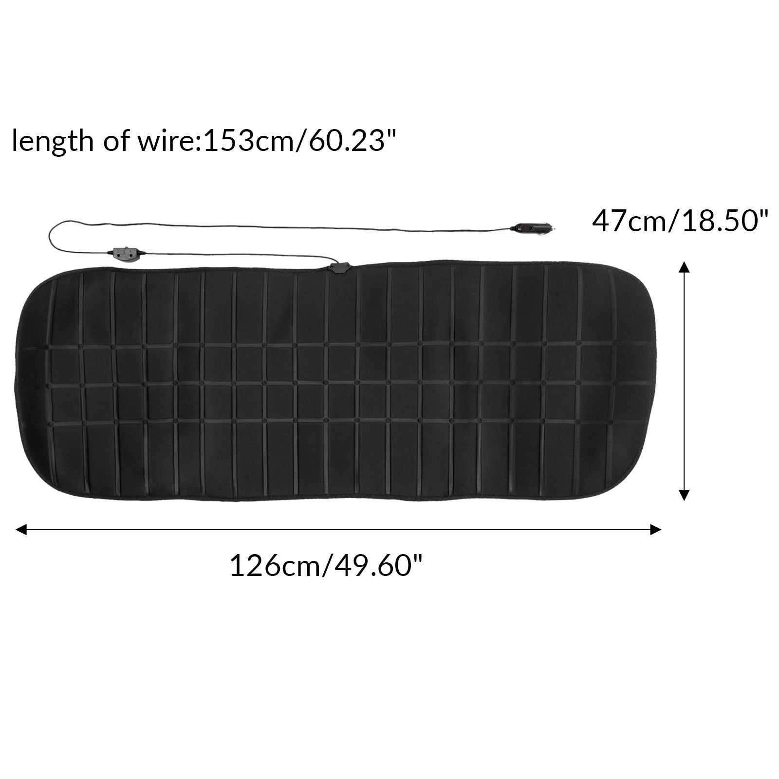 Car 2nd Row Heated Rear Seat Cover Cushion Warmer Pad 12V 24V Universal Winter Warming Heater Protector Accessories Y251212