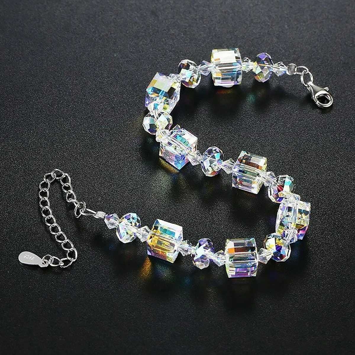 Luxurious Sparking Crystal s For Women Fashion Charm Geometric Irregular Crystal Beads Versatile Party Jewelry M251213