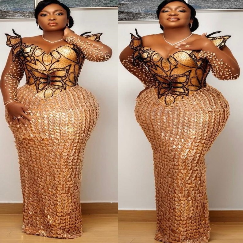 Aso Ebi Gold Sheath Prom Dresses 2026 Beaded Crystals Floral Lace Evening Formal Party Second Birthday Engagement Gowns Plus Size Dress For Special Oc