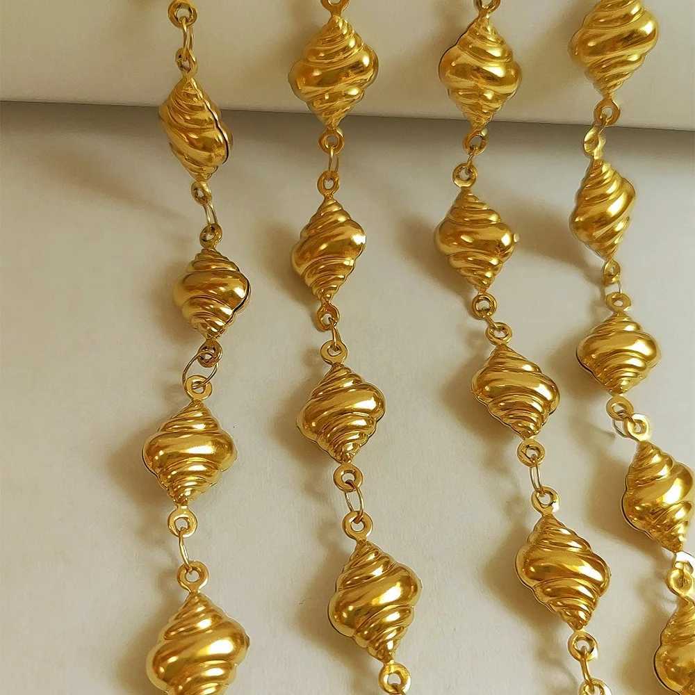 Summer Jewelry 18K Gold Plated Adjustable Stainless Steel Ocean Conch Shell for Women M251213