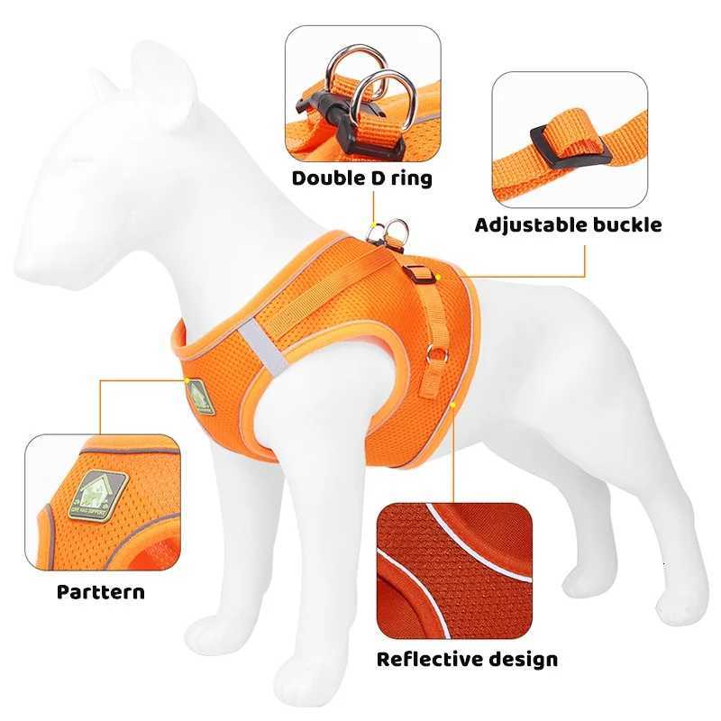 Dog Harness Leash Set Soft Comfortable Pet Dog Chest Strap Adjustable Puppy Cat Harness Vest French Bulldog Pet Dog Accessories M251213