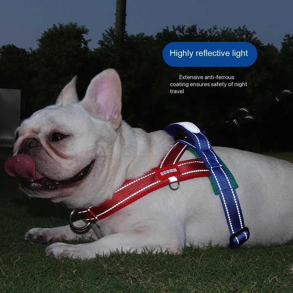 French Bulldog Harness - No-Pull Padded Vest Escape-Proof Chest Plate Breathable Mesh for Flat-Faced Breeds M251213
