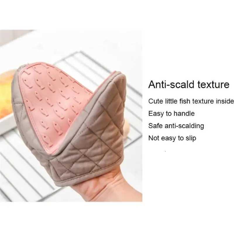 1PC Fish Shaped Silicone Anti Scald Oven Gloves Kitchen Silicone Gloves Tray Dish Holder Oven Gloves Mti-pose Gloves H251212