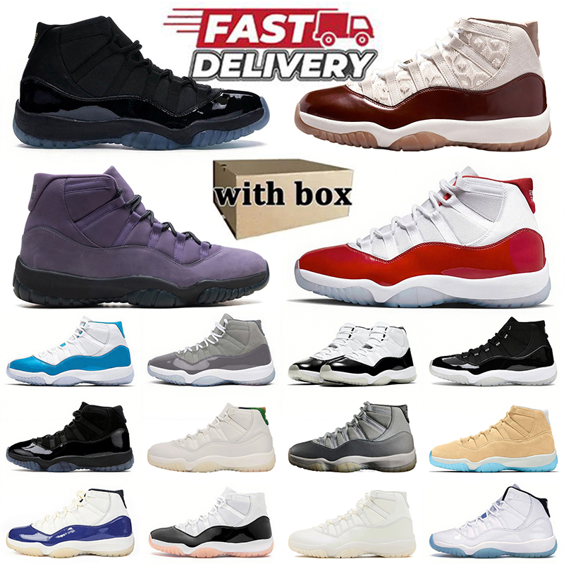 With Box 11s Jumpmman Mens 11 Basketball Shoes Gamma Blue DMP Cherry H-Town Rare For Women Outdoor Sneakers Low Womens Sports Trainers EUR 36-47