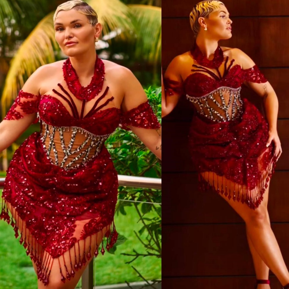 2026 Dark Red Sheath Cocktail Dress Halter Rhinestones Sequined Short Mini Graduation Homecoming Dresses For Special Occasions Sweetheart Gowns ZJ077