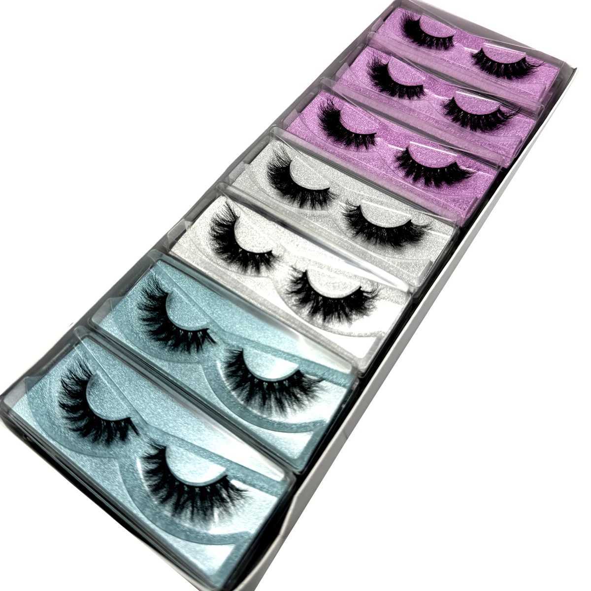 New 21Pairs Natural Fluffy volume False Eyelashes Dramatic Thick 3D Mink Lashes Extension Makeup Lashes Wholesale Clios In BulkT251212