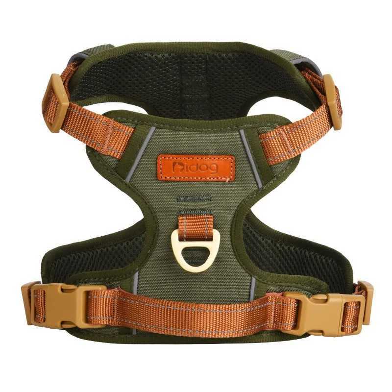 Pet Adjustable Vest Harnesses Soft Mesh Fabric Pete PU Leather Strap Explosion-proof Punch Reflective Strip Type Dog Chest Strap M251213