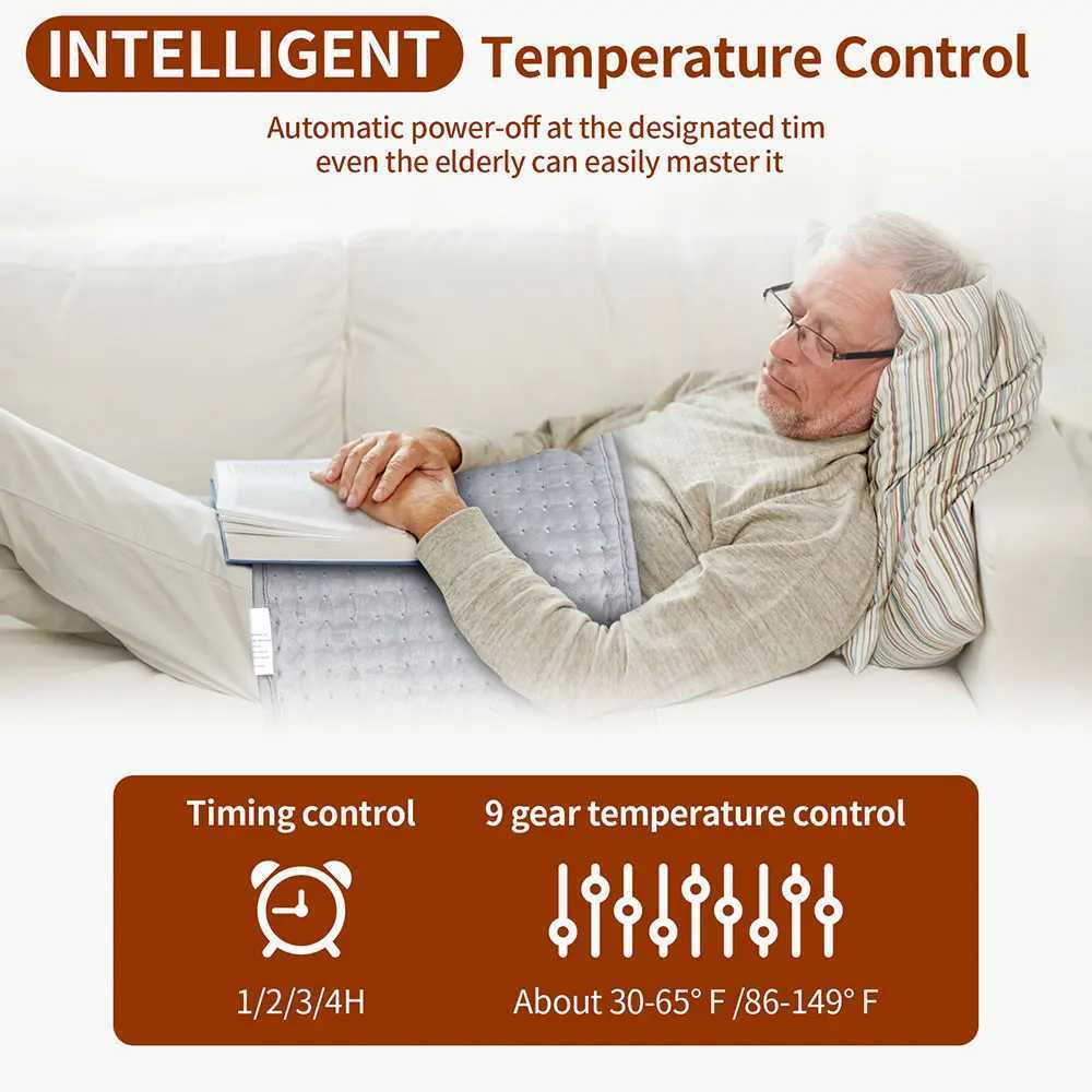 3060cm Electric Heating Pad 9 Levels Heated Hot Compress Blanket Washable Winter Warmer Mat Heater For Back Neck Shoulder Legs Y251212