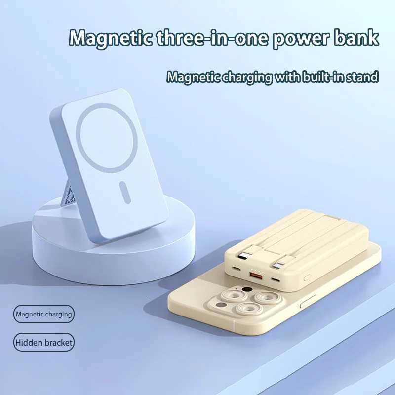 100000mAh Magnetic Suction Wireless Power Bank Fast Charging Portable Thin External Battery for For iPhone H251213