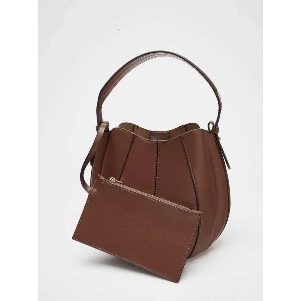 New Fashionable and Versatile Thread Cutting Decorative Bundle Bag Splicing Commuter Handheld Crossbody Bucket Bag for WomenT251213