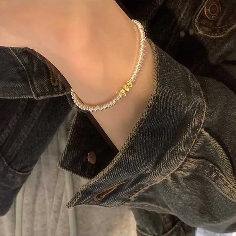 New 925 Silver Gold Color Geometric Beads Adjustable Punk String For Woman Girl Fashion Jewelry Gift Dropship Wholesale M251213