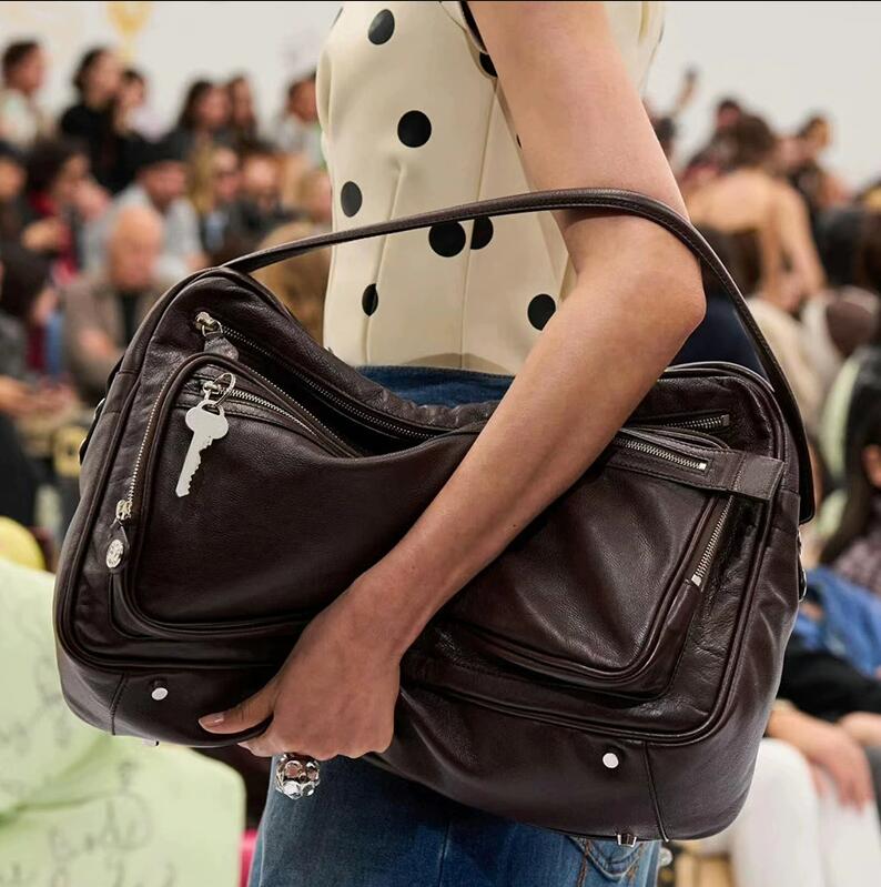 Genuinel Leather Top Acne Studios Camero Shoulder Bag Strap Handbags Ziplock Travel Multi-Compartment Motorcycle Totes Men Women Crossbody Pouch Under