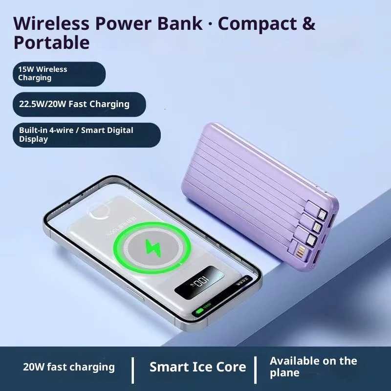 225W fast power bank 10000 mAh magnetic wireless charging mobile power ply power bank portable H251213